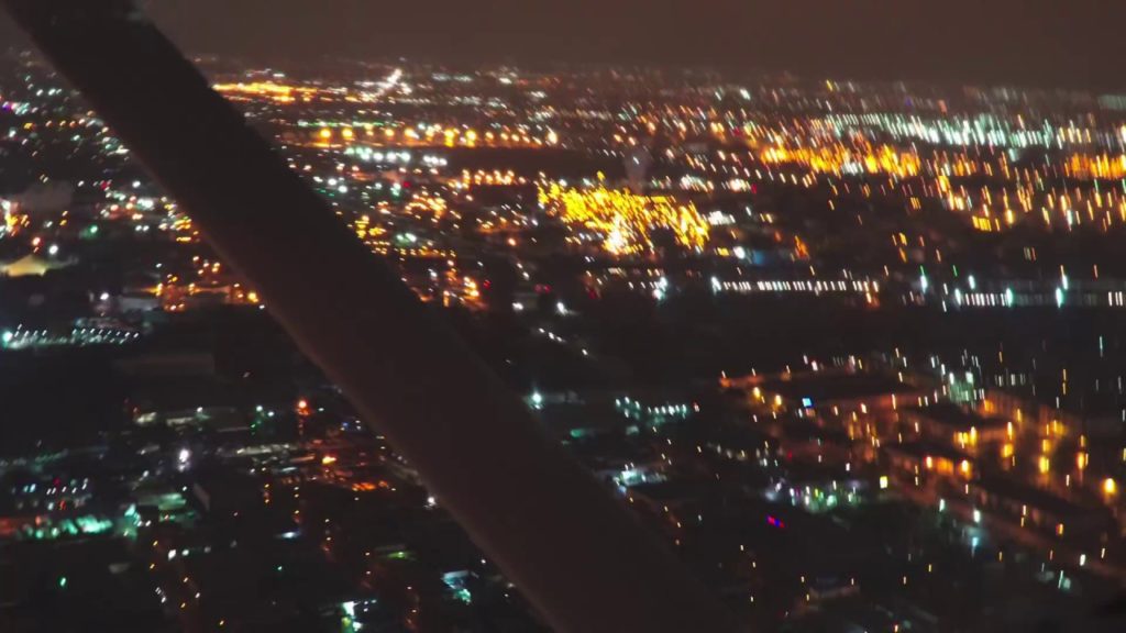 【4K】ロサンゼルス　ロングビーチ港　夜景フライト
