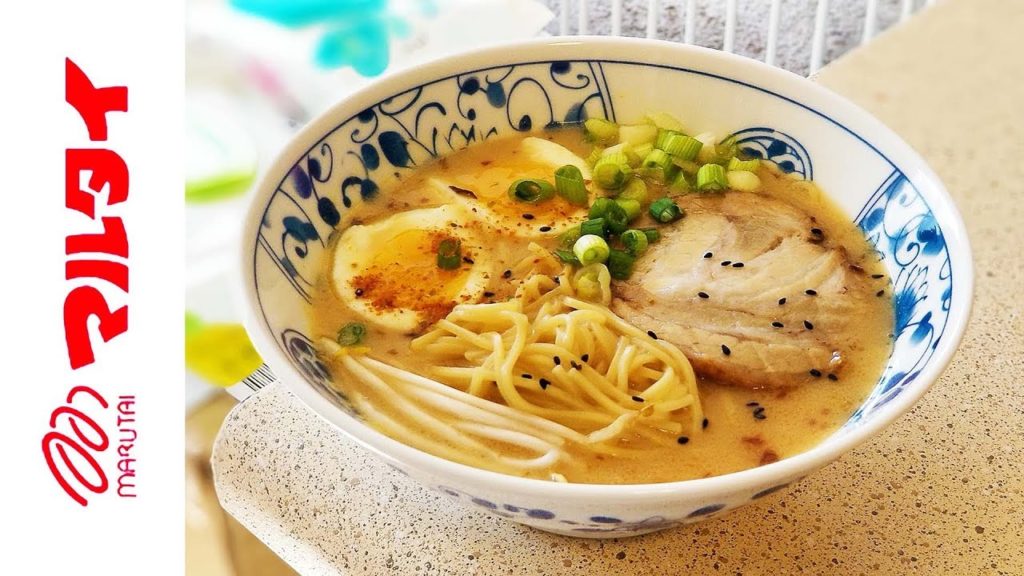 Marutai Kagoshima Black Pork Tonkotsu Ramen   Instant Noodle Recipe Time   EP 275