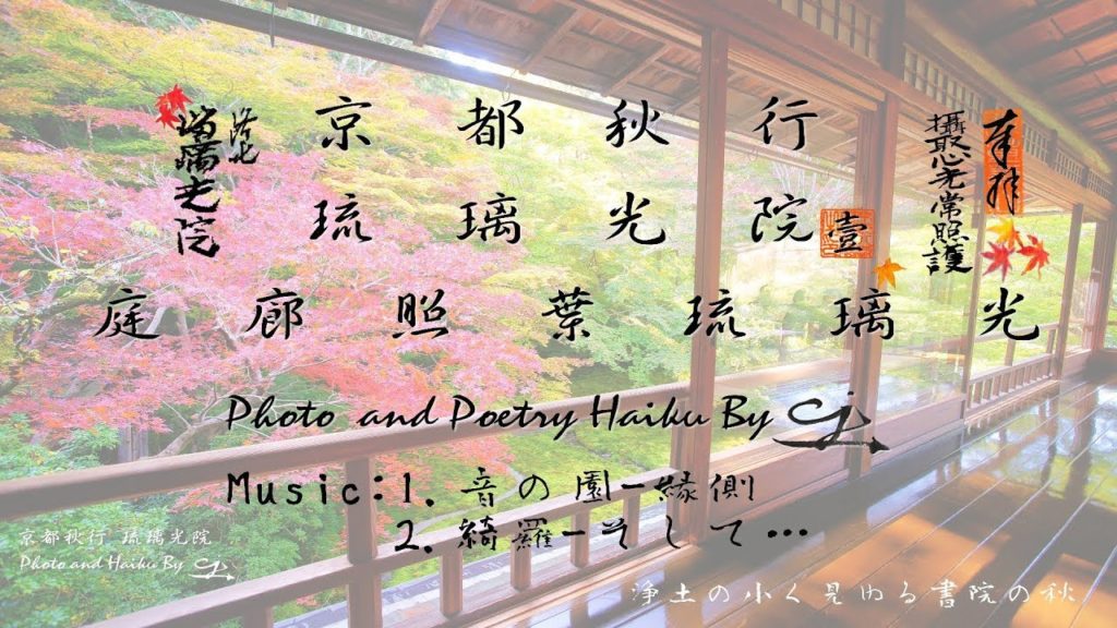 [4K]京都紅葉 錦秋の瑠璃光院(1)庭廊照葉琉璃光Rurikoin Temple Early maple in Autumn on November, Kyoto, Japan.