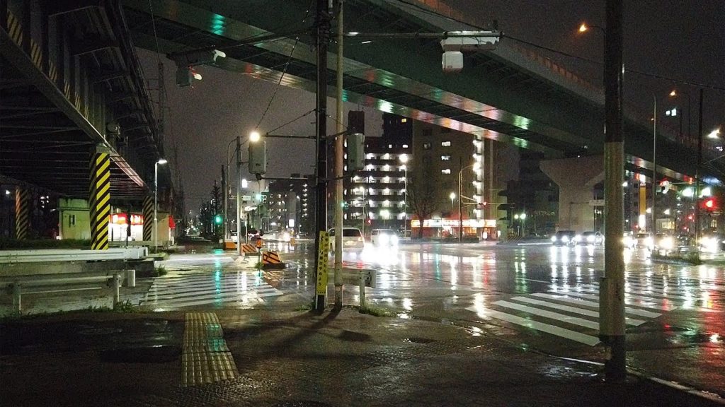 【雨＆夜散歩】雨の中、鶴舞から金山までJRガード沿いを歩く【名古屋】 Night Walk from Tsurumai to Kanayama in the Rain , Nagoya JAPAN.