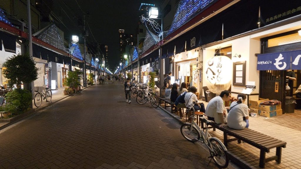 【4K】Walking at Tsukiji and Tsukishima at night