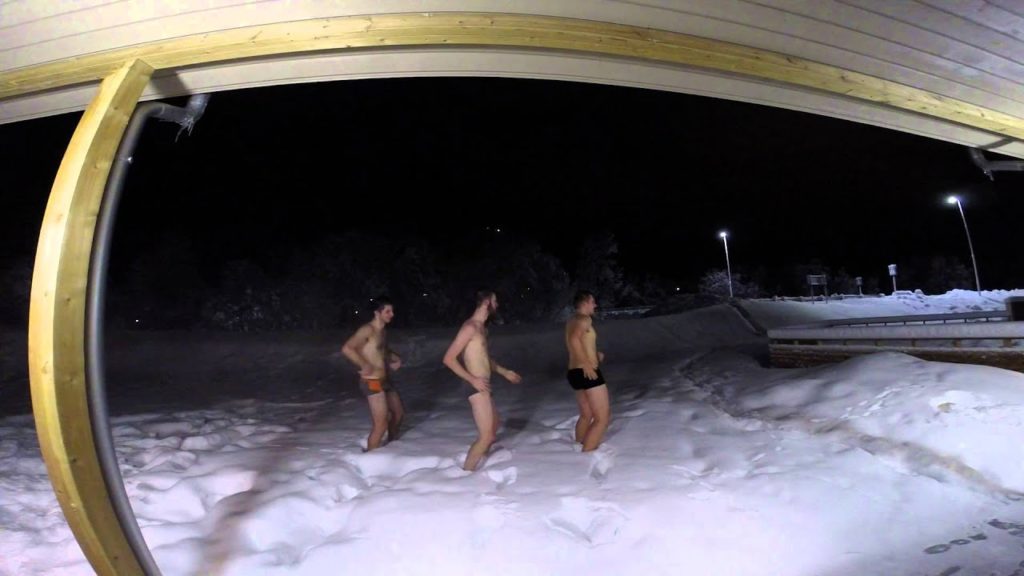 Macarena na śniegu po saunie w Tromso