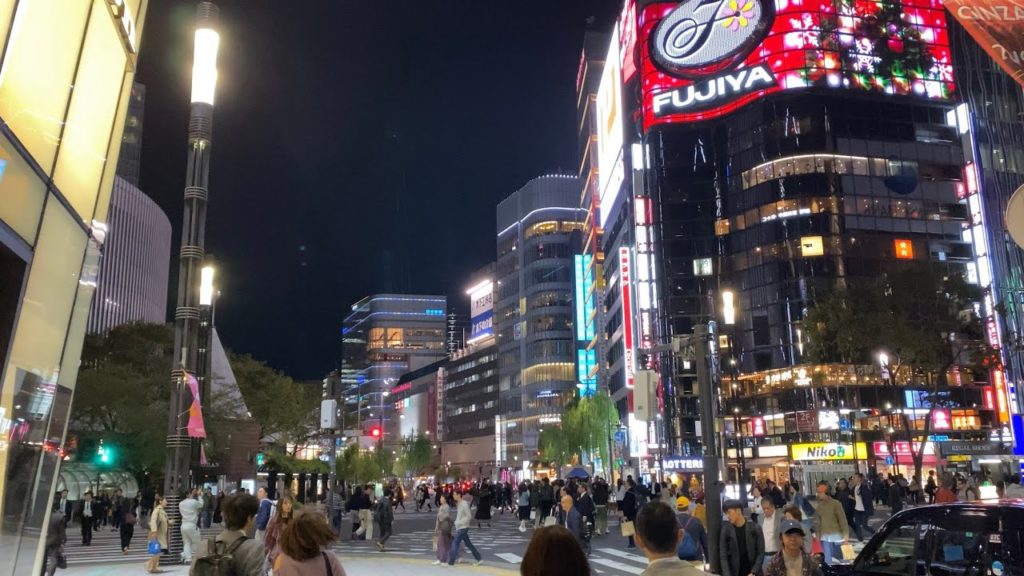 【4K】Walking in Tokyo Ginza at Beautiful Night【Part4】