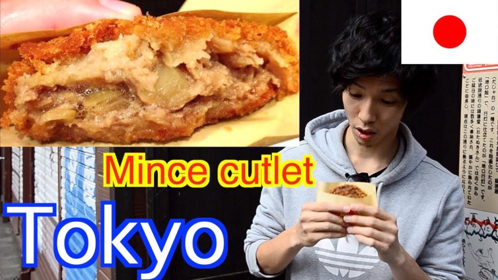 [Hayato in Tokyo] What Food is famous in Asakusa Tokyo? Japanese Street Food - MINCE CUTLET