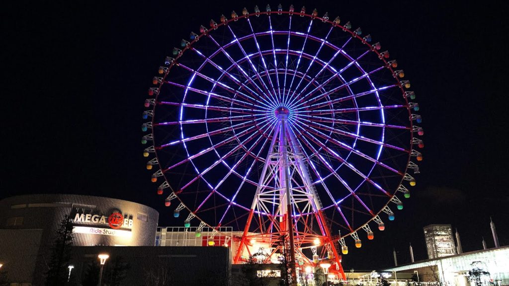 [4K] 台場・東京ビッグサイトを散歩 Walking in Tokyo Odaiba and Tokyo Big Sight at night 2019/08/11