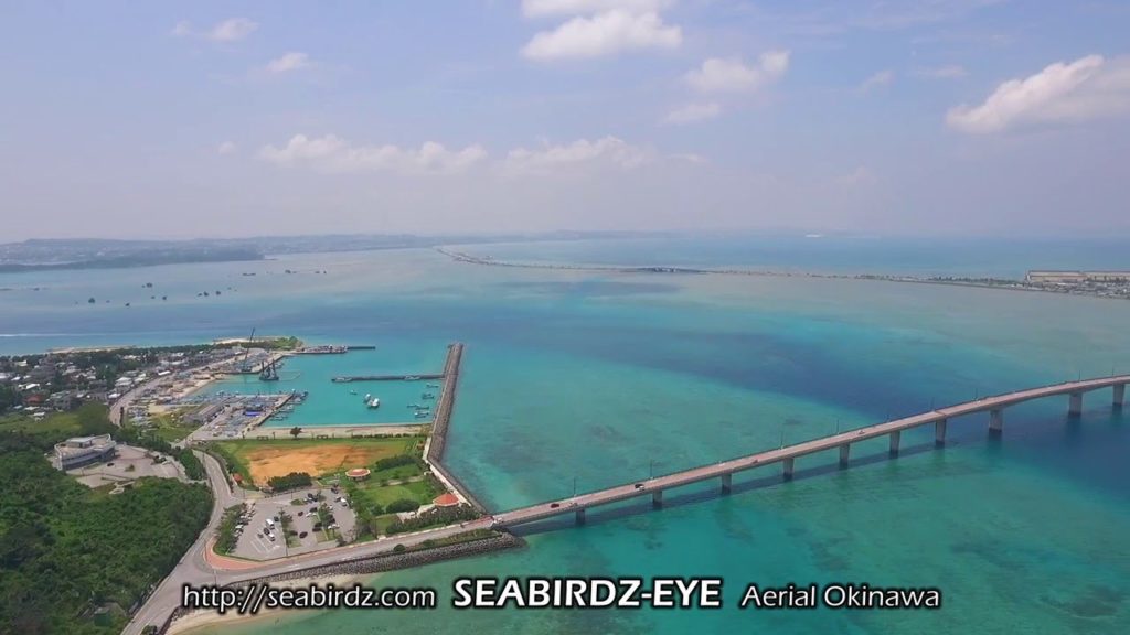 【沖縄空撮】浜比嘉大橋-海中道路 （沖縄県うるま市） in Uruma-city Okinawa