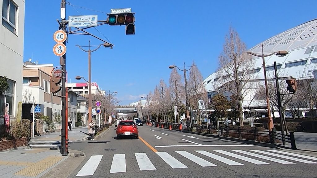 【ドライブ】名古屋城付近からナゴヤドームまでのドライブ【名古屋】  Drive From Nagoya-Castle to Nagoya-dome , Nagoya Japan.