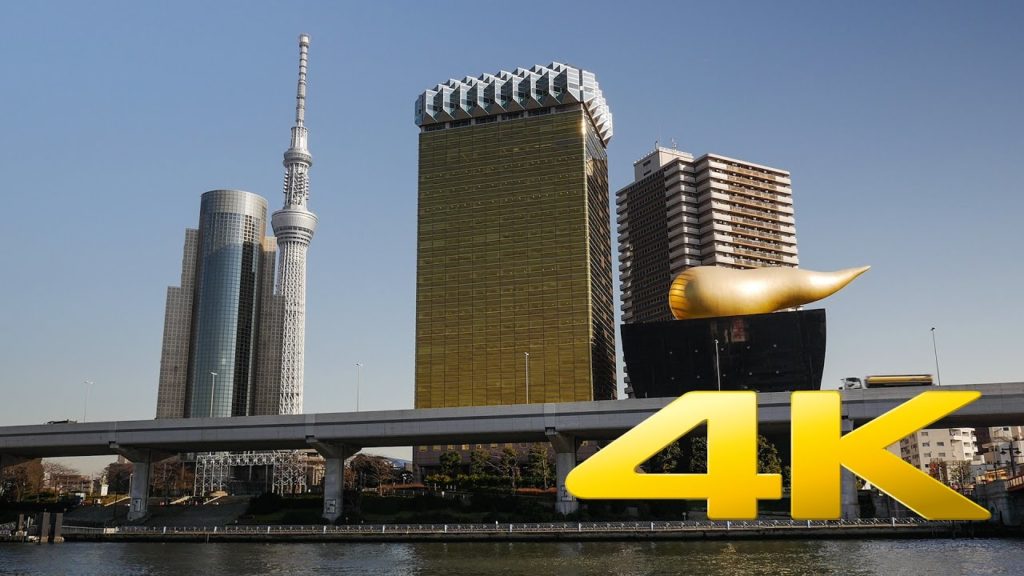 Tokyo Skytree and Asahi Beer Hall  -  東京スカイツリータウン アサヒ・アートスクエア - 4K Ultra HD