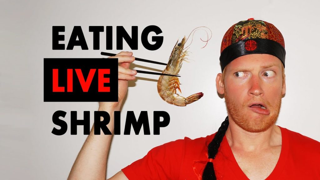 Eating Live Shrimp in China