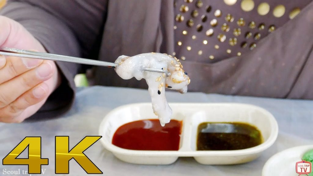 Introduce Korean sashimi and local food 刺身と地元の料理 4k