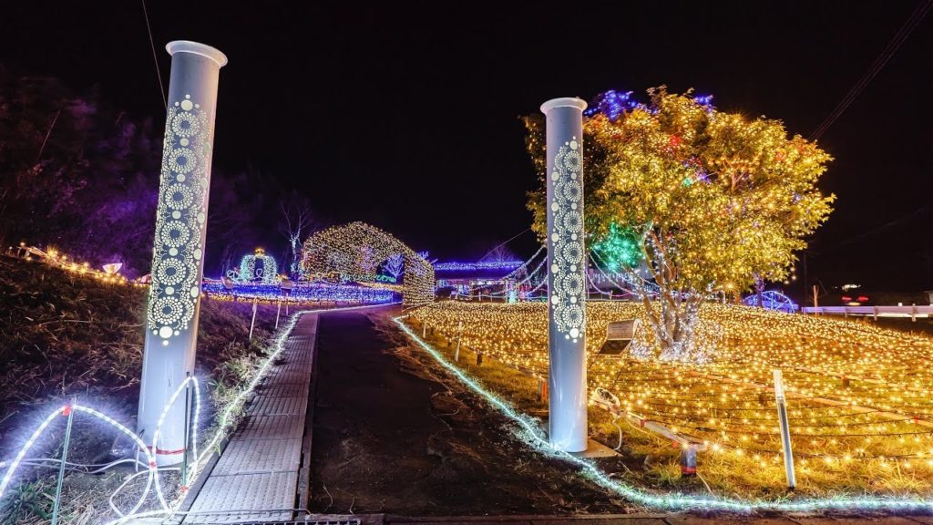 [4K]2017 コダナリエ 東北のイルミネーション Christmas Light show of Kodanarie in Miyagi Japan