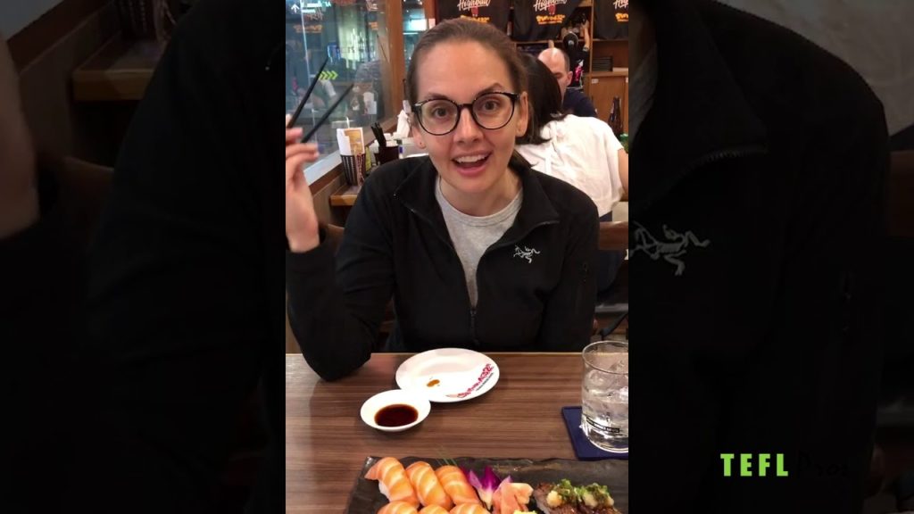 TEFLPros Eating Sushi in Osaka, Japan