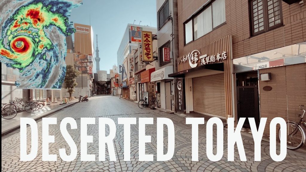 Exploring Deserted Asakusa, Tokyo  with Typhoon Hagibis and Jet Lag