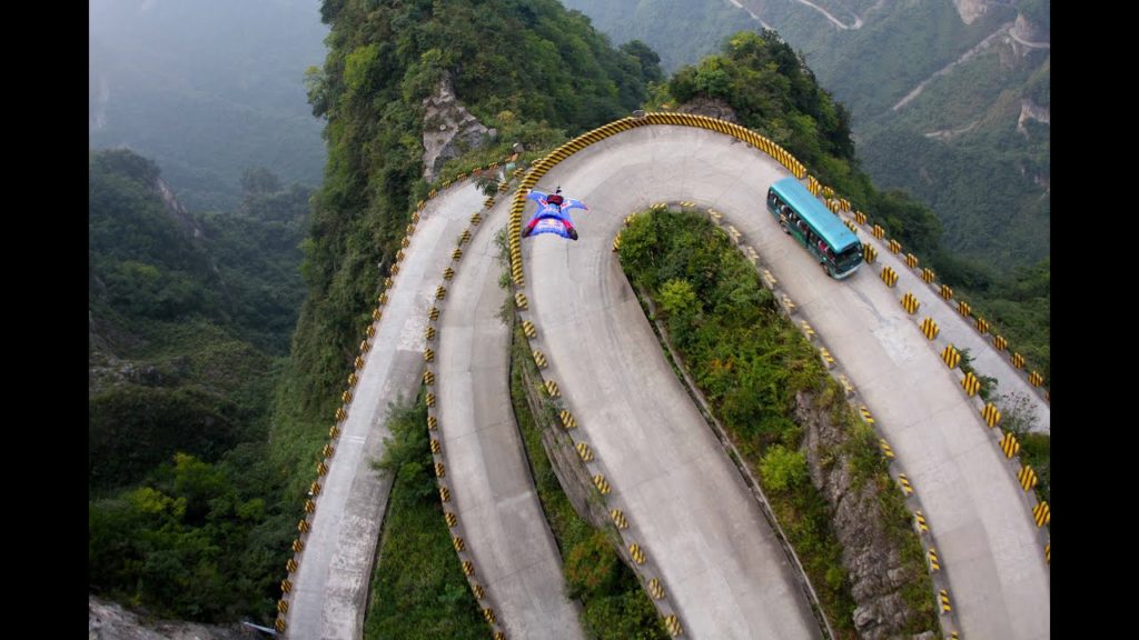 Beautiful and scary 99 Bending Road in Tianmen Mountain- Zhangjiajie,  China