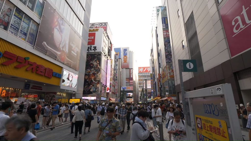 【4K】Evening Akihabara walk by the trail of Steins; Gate