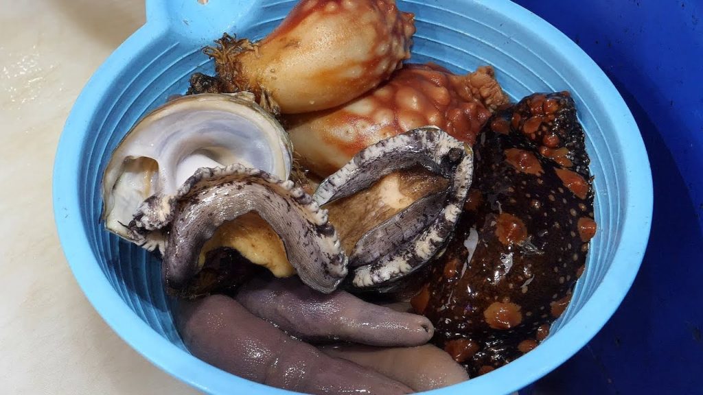 해물모듬회 – korean various seafood sashimi / korean street food 해물모듬회 - korean various seafood sashimi / korean street food