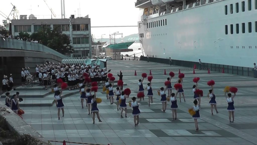 Sapphire Princess leave Nagasaki 　Ten times faster. 5 Sep 2014