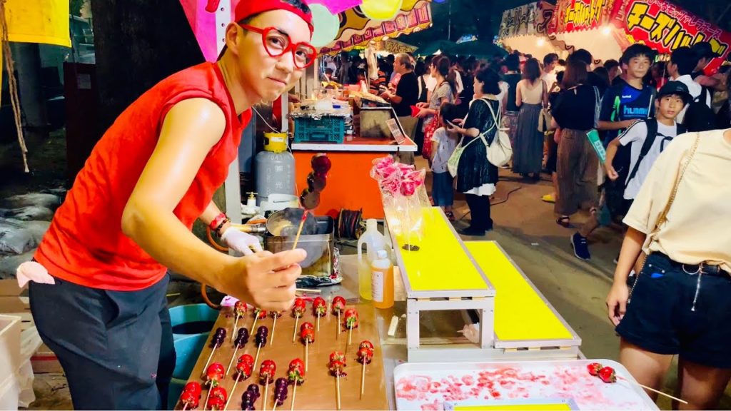 JAPAN STREET FOOD FESTIVAL | Pineapple on-a-stick, Ichigo Ame and Kebab