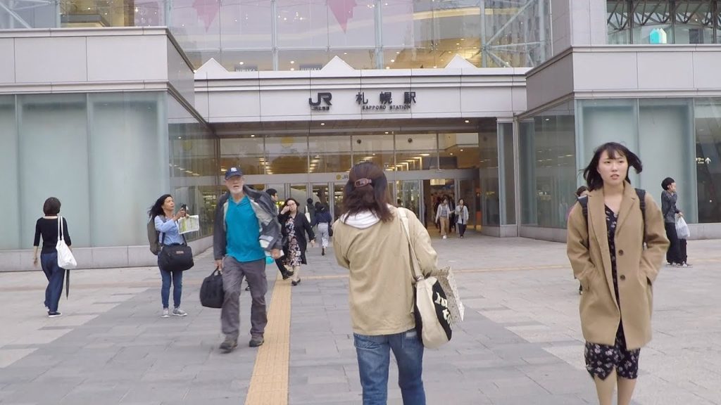 Walking in SAPPORO Japan. Life in Hokkaido's Capital City. Downtown. Walking in SAPPORO Japan. Life in Hokkaido's Capital City. Downtown.