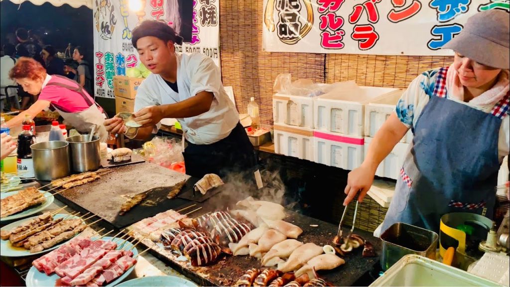 JAPAN STREET FOOD FESTIVAL | Grilled Squid - Ikayaki (いか焼き) | Yotsukaido Matsuri