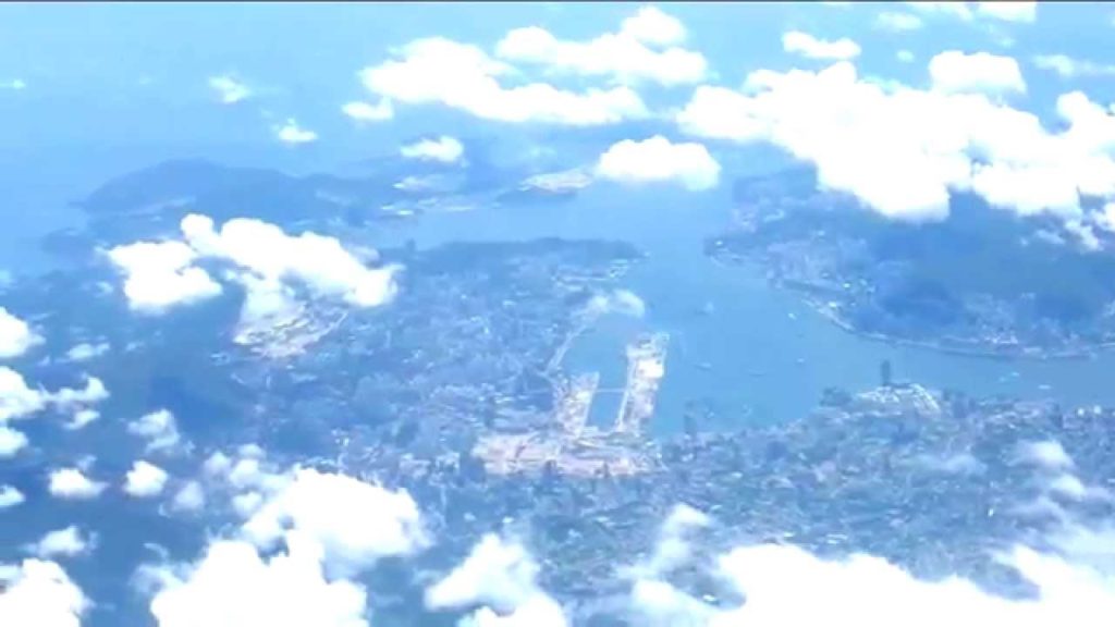 Flying over Hong Kong (CX257)