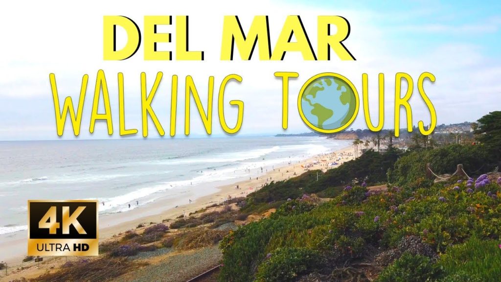 Walking Around Del Mar San Diego | California Beach | 4K Ultra HD