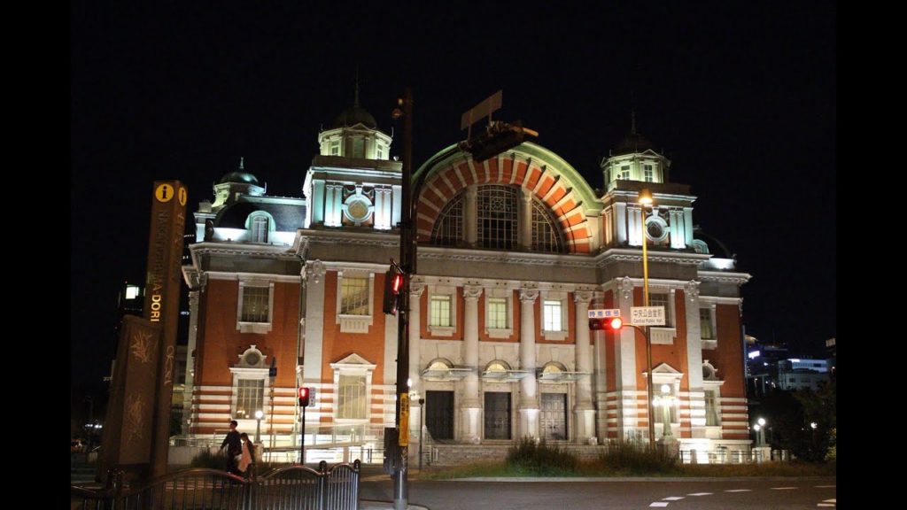 Neon city Osaka, Japan to the downtown are through the riverside - relaxing drive Japan 4K