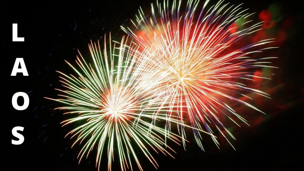 LAOS: HAPPY NEW YEAR & spectacular FIREWORKS in LUANG PRABANG