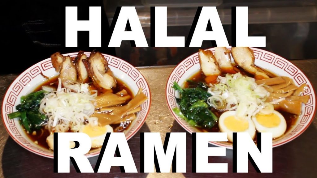 Halal ramen noodles at Asakusa Naritaya Japanese restaurant (Tokyo, Japan) with Malik Majid Ali Halal ramen noodles at Asakusa Naritaya Japanese restaurant (Tokyo, Japan) with Malik Majid Ali