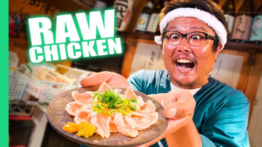 Eating RAW Chicken Sashimi!!! Japan's DANGEROUS Raw Food Culture!!