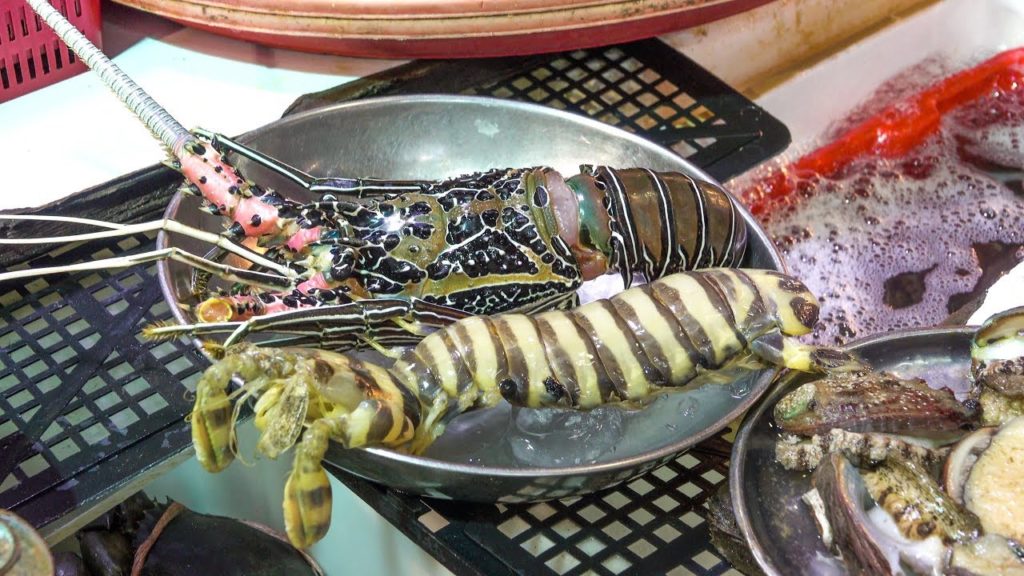 Seafood and Fish in Hong Kong Amazing Wet Markets. World Food and Street Food
