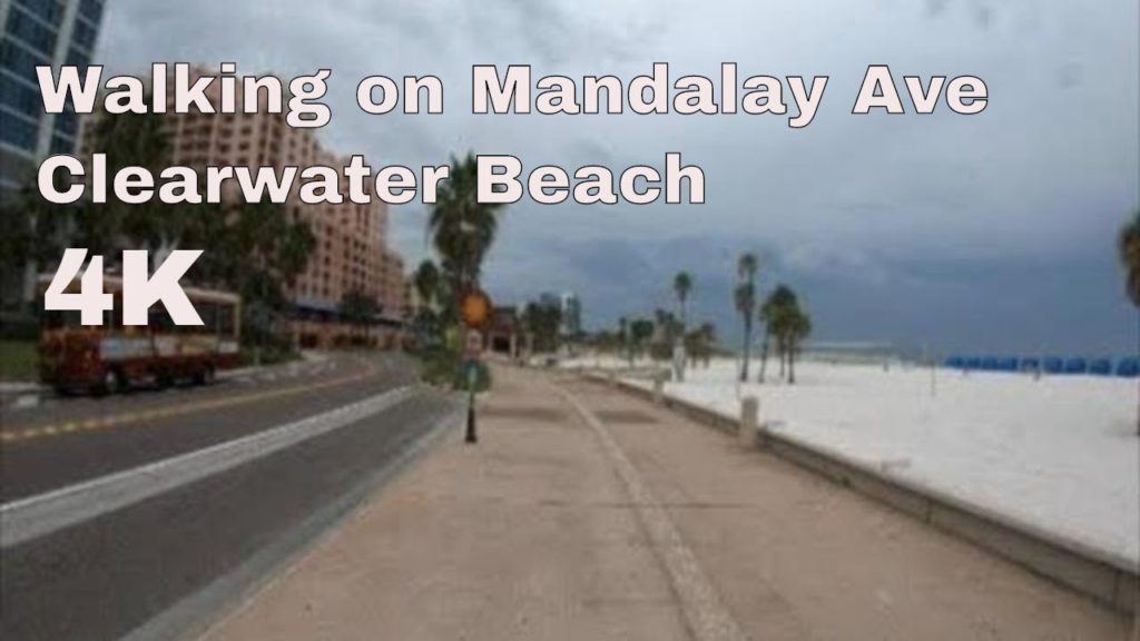[4K] Walking on Mandalay Avenue, Clearwater Beach, FL