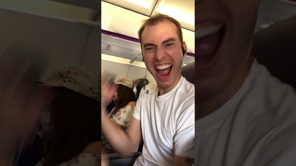David being played a fool on the plane to Tokyo (Okinawa?)