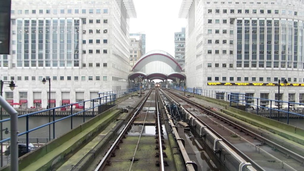Riding the London DLR train from Lewisham to Bank