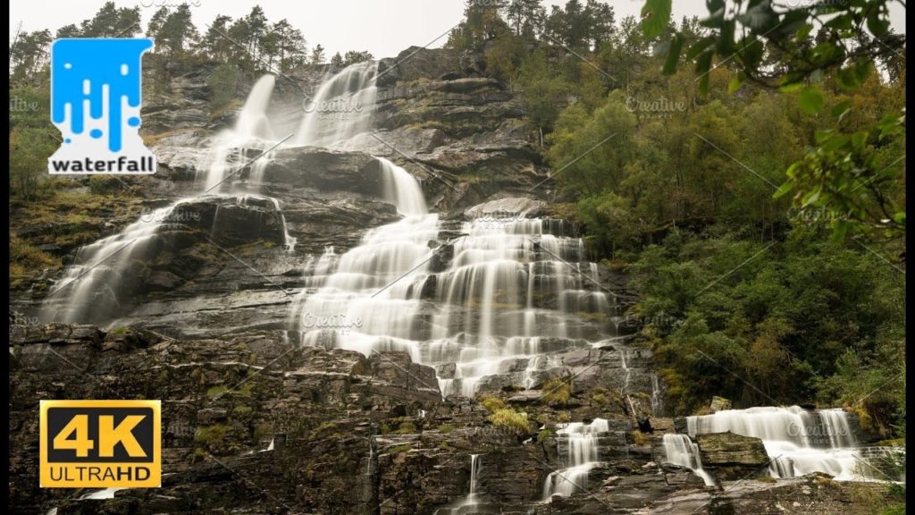 Wonderful Tvindefossen Waterfall Norway | 4K Ultra HD
