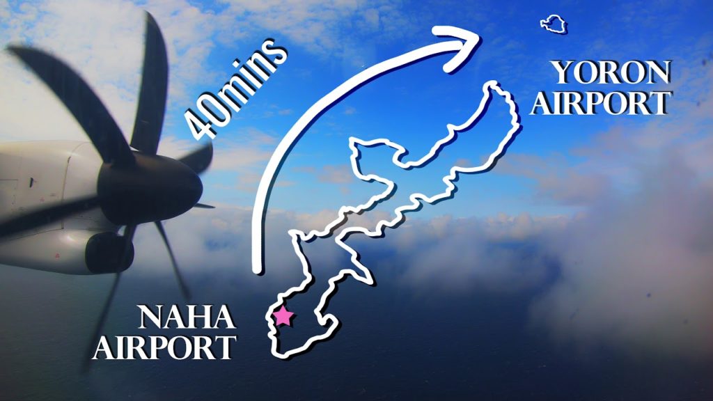 Go to Yoron Island by airplane(Haneda airport→Naha airport→Yoron Island)
