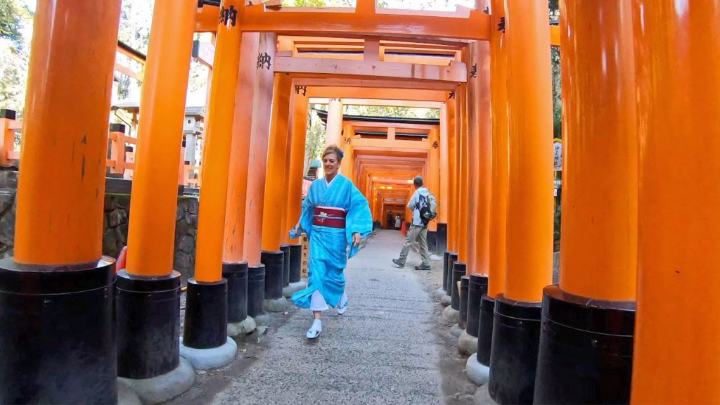 kyoto Hushimiinari. waliking with nature sound  4K