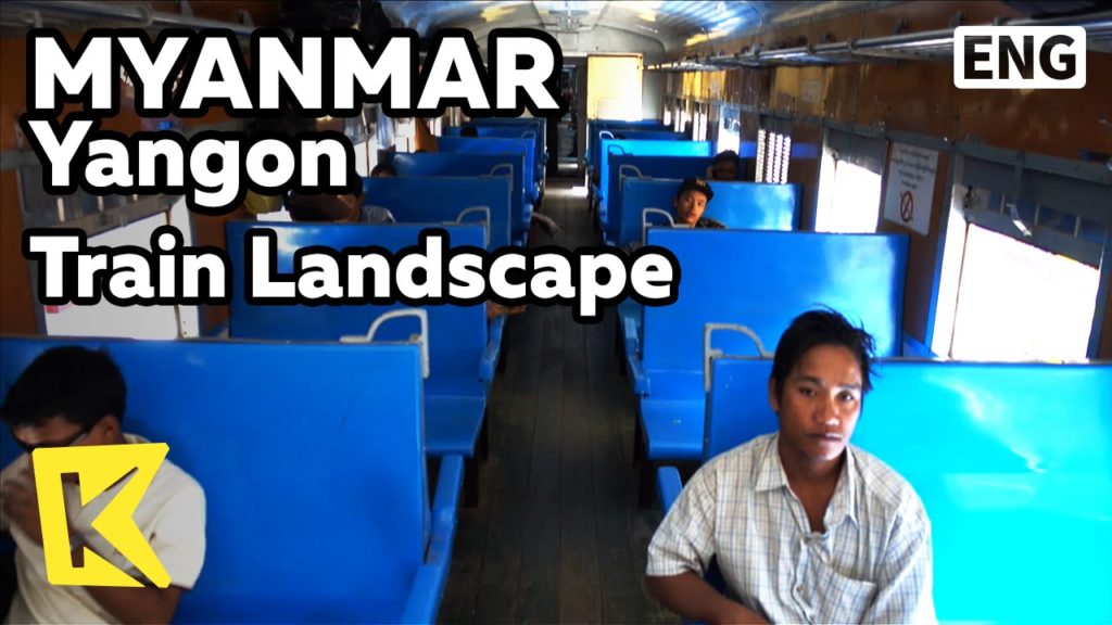 【K】Myanmar Travel-Yangon[미얀마 여행-양곤]기차에서 보는 일상 모습과 풍경/Train/Landscape