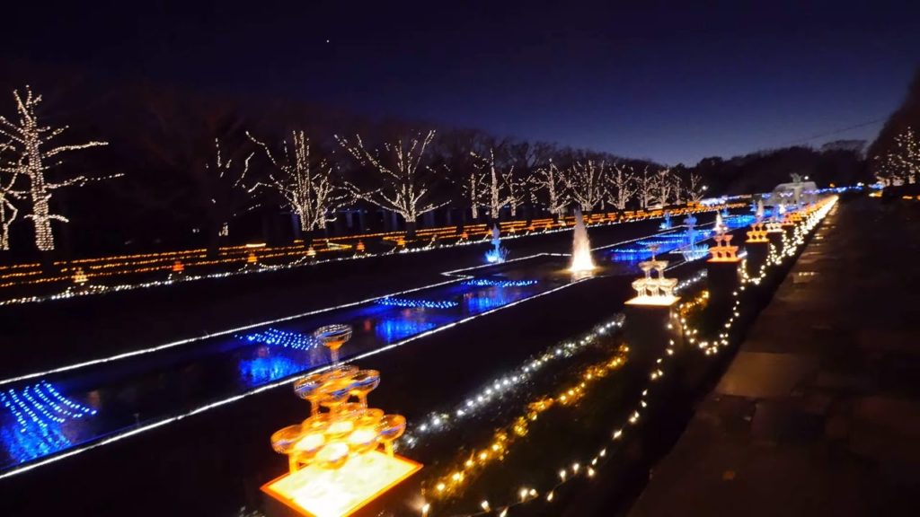 Showakinen park illumination