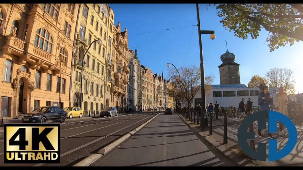 PRAGUE 4K quality | Driving in car POV | sunny afternoon | Autumn/Fall