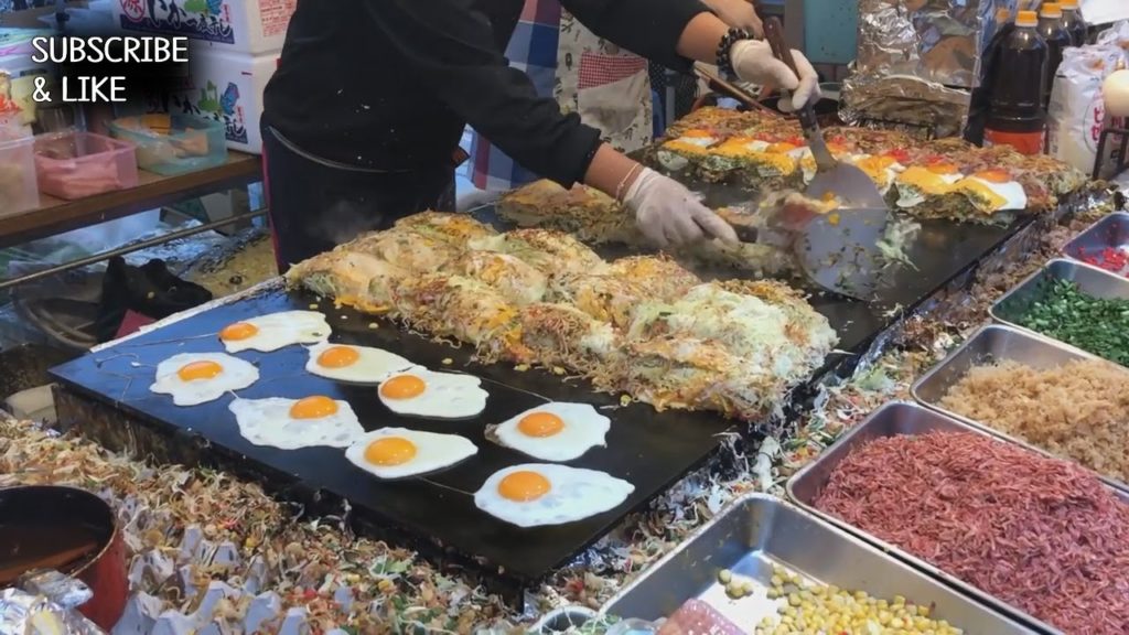 EXTREME JAPANESE STREET FOOD [Okonomiyaki] - Hiroshima in JAPAN | Street Food Tour | ENJOY(MUKBANG)