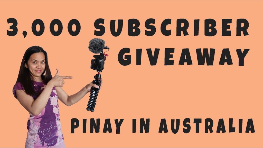 3000 SUBSCRIBERS GIVEAWAY | PINAY IN AUSTRALIA 3000 SUBSCRIBERS GIVEAWAY | PINAY IN AUSTRALIA