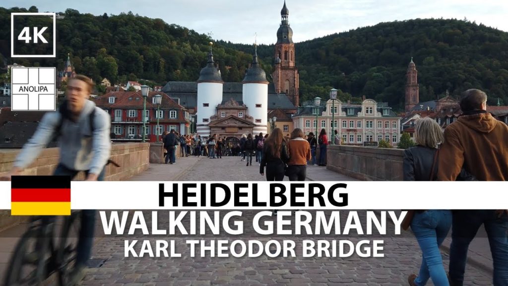🇩🇪【4K】HEIDELBERG • Karl Theodor Bridge • Walking Germany [Alemanha]