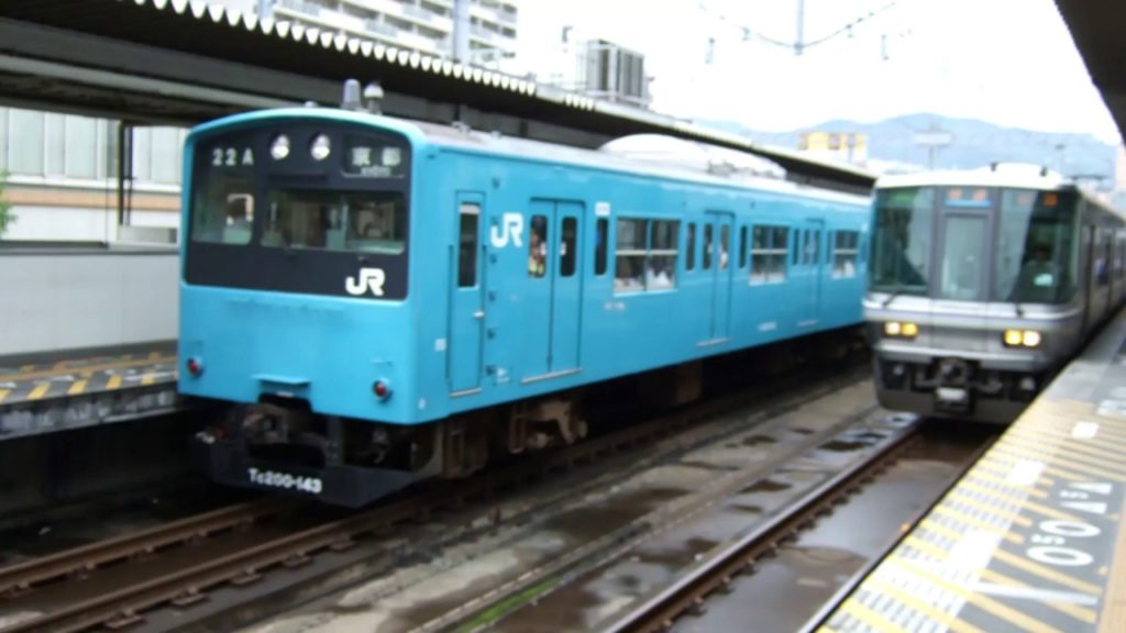 Memories of Series 201 in sky blue around Osaka