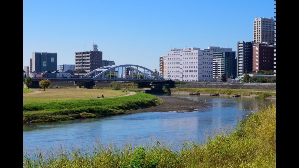 [4K] 2019 Walk around "Shirakawa River" and japanese village at Kumamoto, Japan
