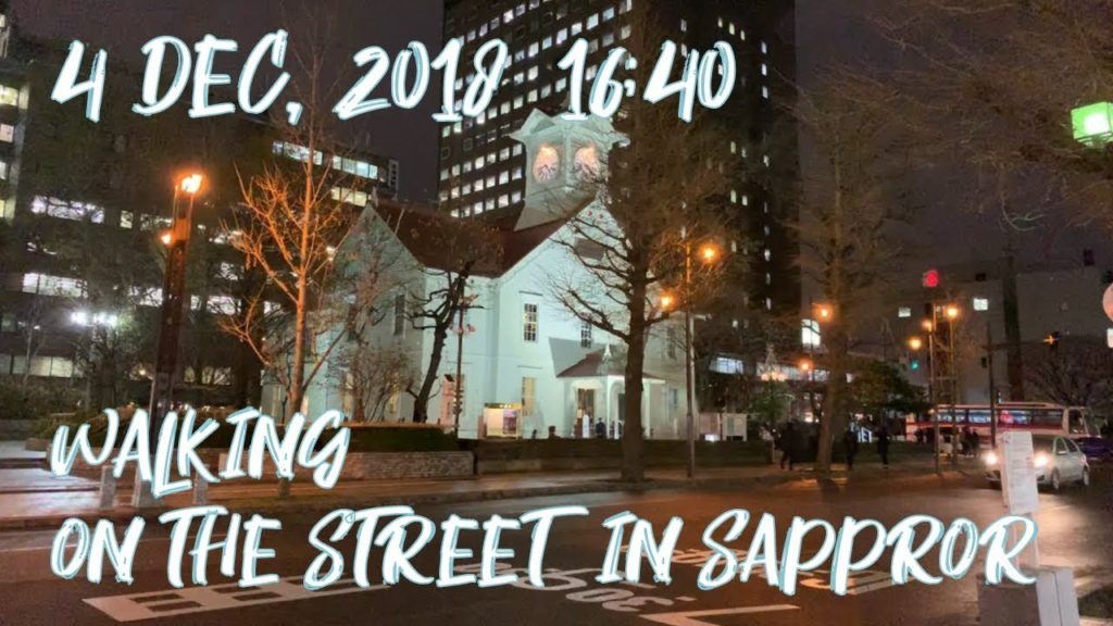 4 Dec, 2018, at 16:40  Going for a stroll in Sapporo street in the afternoon