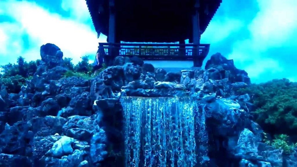 Fukushen Gardens waterfall part 1, Okinawa, Japan