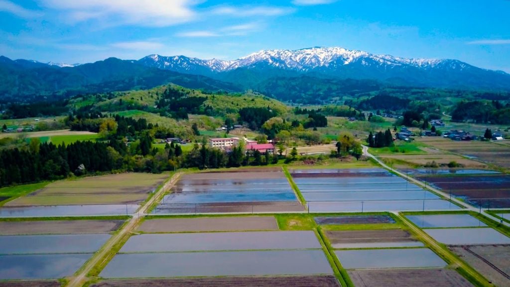 [ 4K Ultra HD ]絶景空撮：春の新潟 田園風景  Niigata Rustic Scenery in Spring (DJI Mavic Pro)