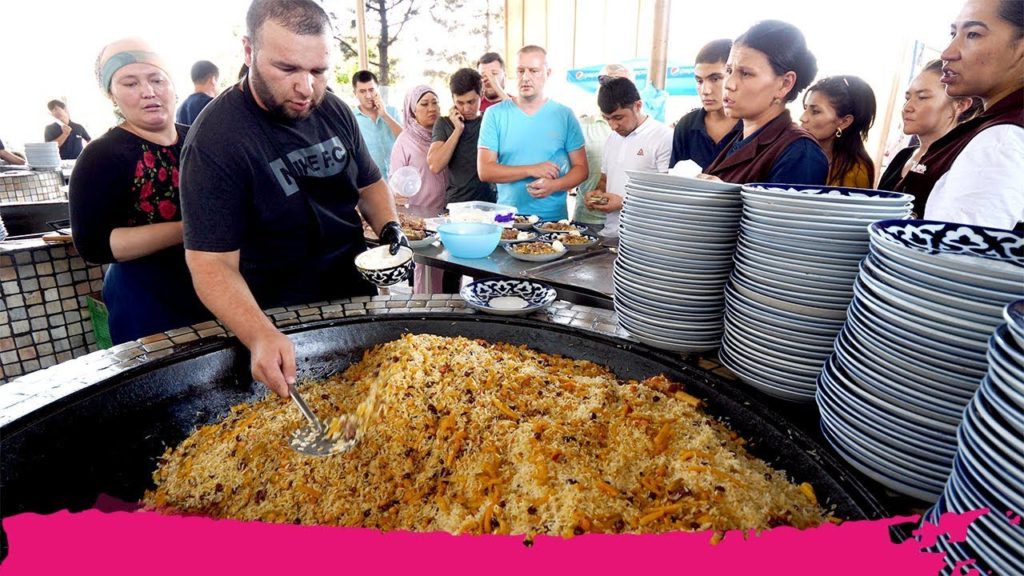 KING of Uzbekistan STREET FOOD - 1.5 TONS of Rice Plov + Bazaar Tour | Tashkent, Uzbekistan