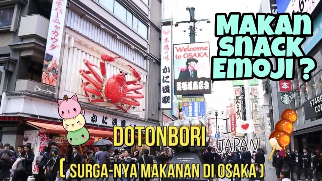 REAKSI ORANG INDONESIA PERTAMA KALI COBAIN SNACK EMOJI | OSAKA VLOG #3